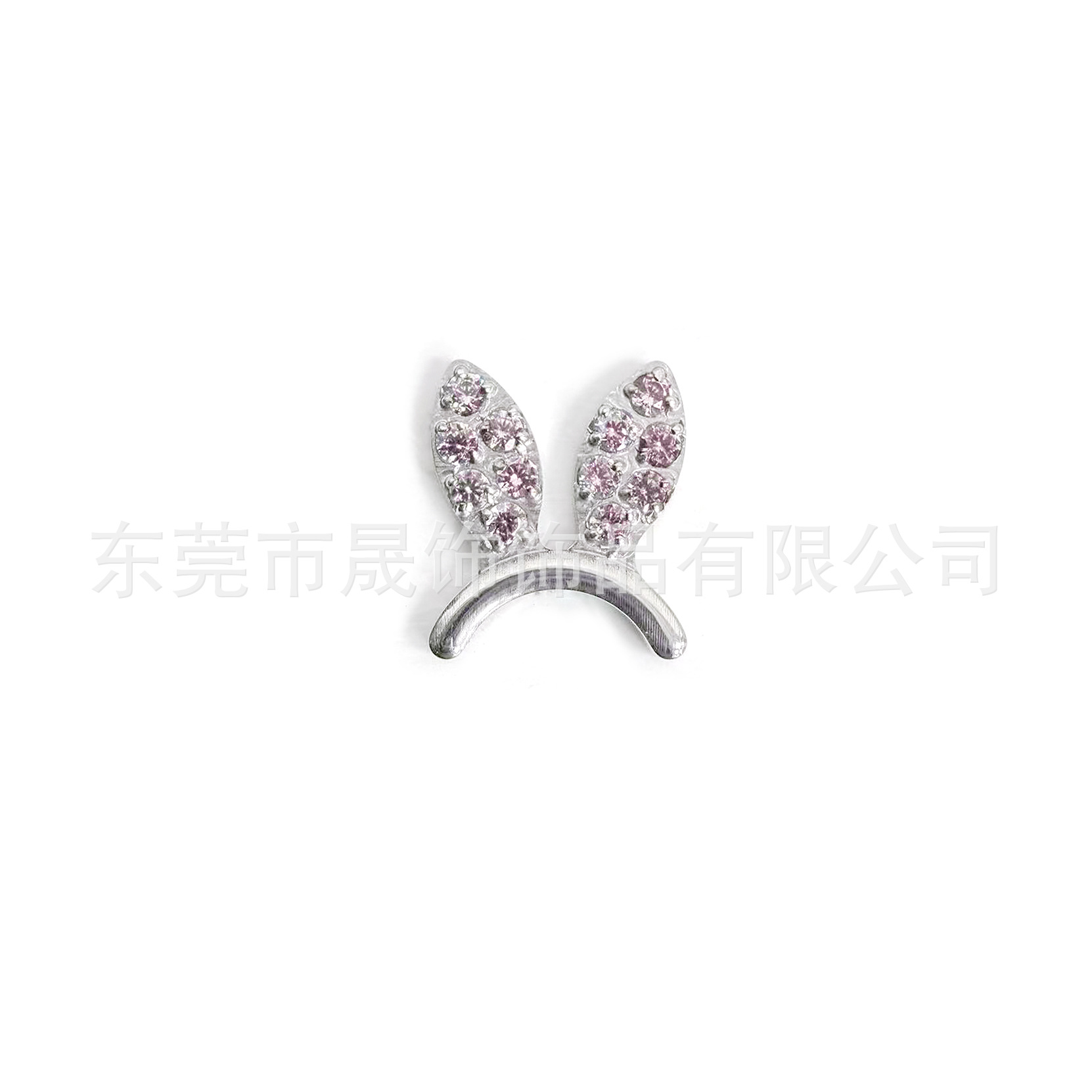 F136 Titanium Alloy 可爱兔 Ear 朵 Ear Stud Studded 5A Cubic Zirconia Helix Cartilage Stud G23 Titanium Internal Thread Piercing Jewelry