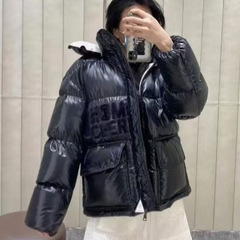 特价现货蒙家高版本Abbaby短款夹克面包羽绒服男女同款白鸭绒外套