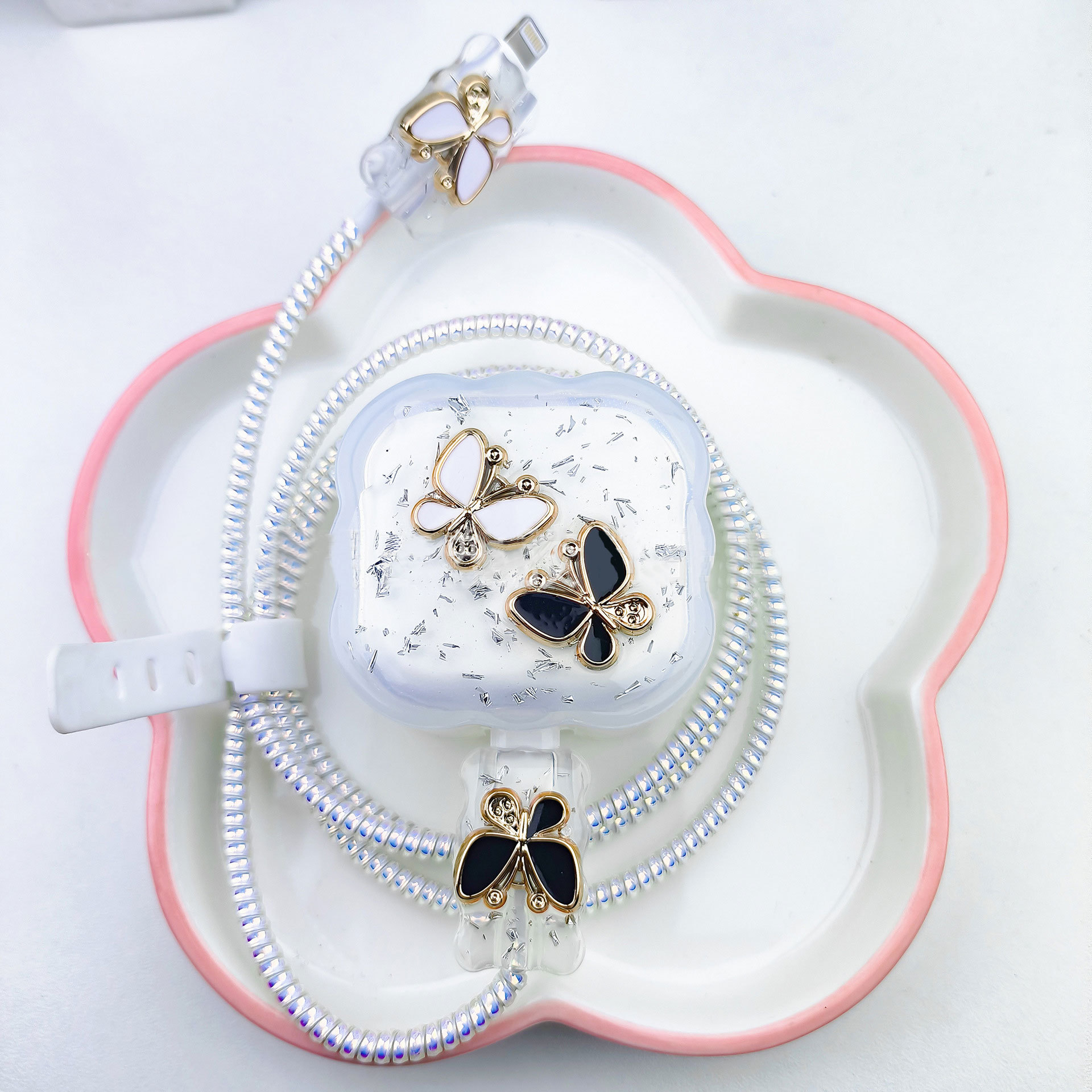 滴胶款英规iphone快充苹果20w英规充电器保护套iphon数据线保护套