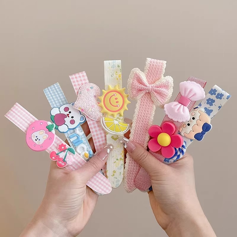 Baby Bangs pegatinas Velcro acabado pelo roto artefacto accesorios para el cabello de los niños 2024 Nuevas pegatinas para el cabello de las niñas