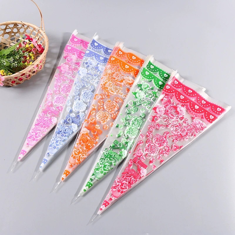 鲜花包装袋日用婚庆节庆鲜花花束礼品袋三角袋礼物包装袋批发