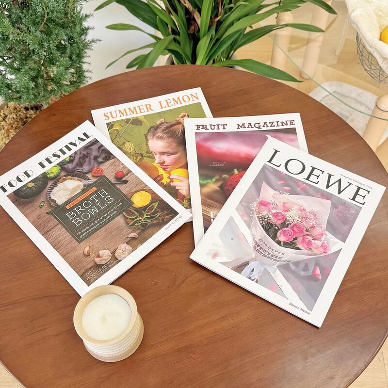 Ins Style English Magazine Shooting Props Office Living Room Bookcase B&B Decorative Ornaments Photo Live Broadcast Background