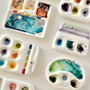J8 Color Palette Fired One-Shot Flaw Item Handmade Pottery Sn Watercolor Handmade Micro｜Yishen G3