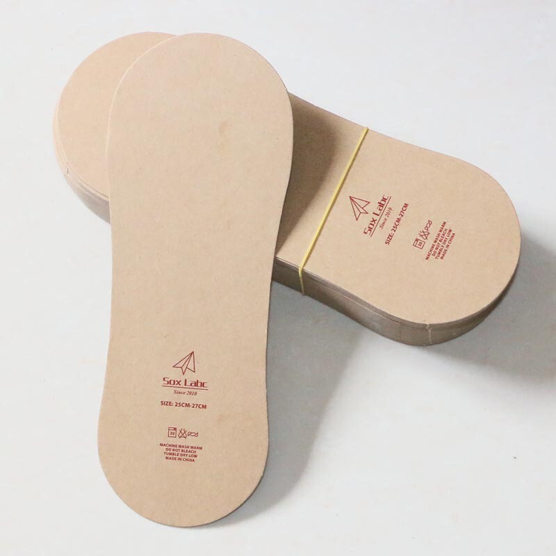 Spot boat Socks brace men's and women's anti-detachment invisible socks liner cardboard trademark foot Label Wholesale
