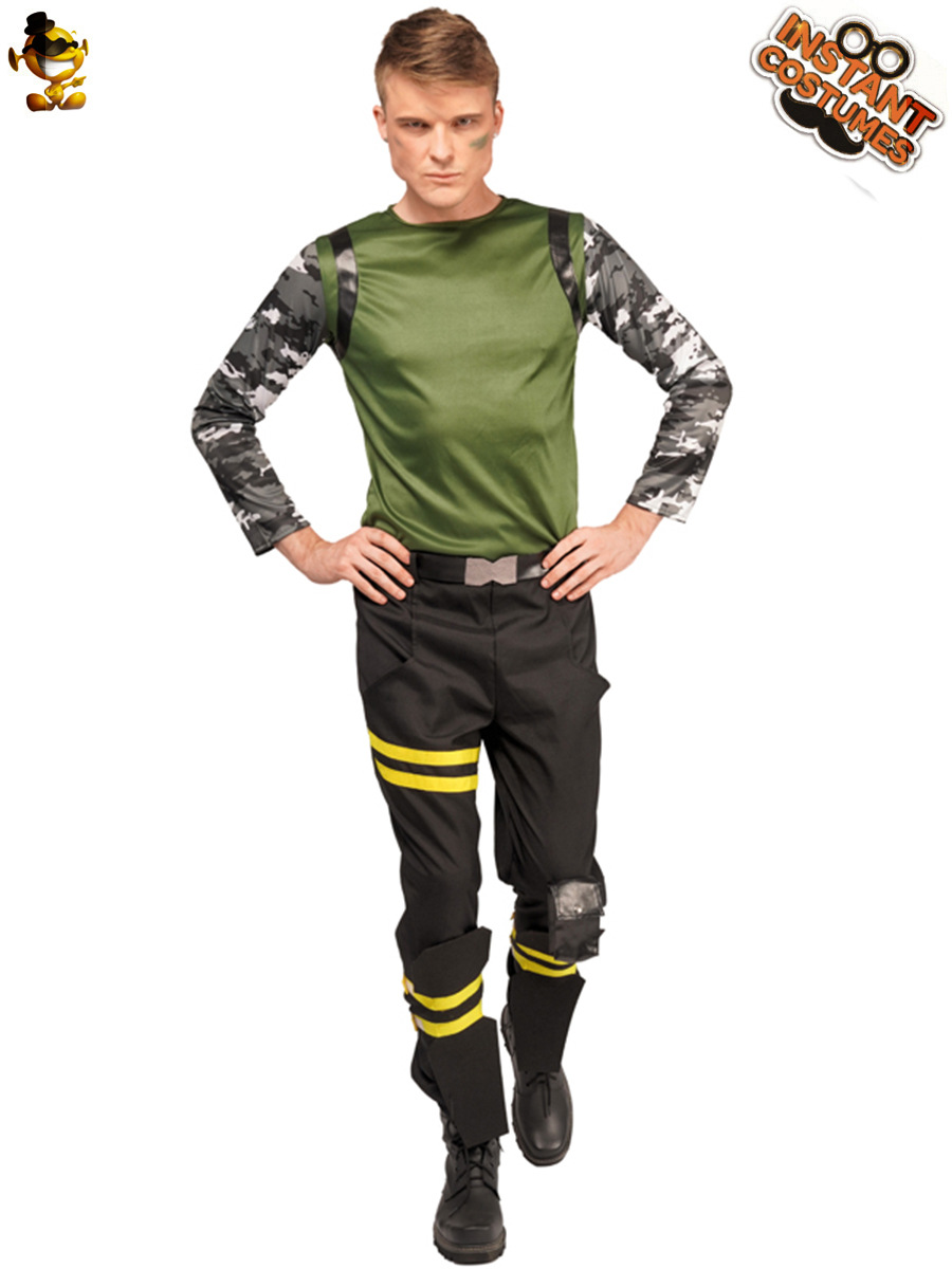 Halloween hombres adultos de las Fuerzas Especiales soldado Cosplay traje grandes del ejército campo partido