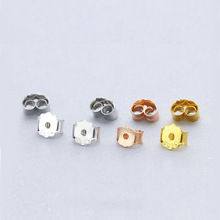 s925纯银蝴蝶式银耳堵女生耳 饰品耳塞耳帽后堵DIY配饰配件批发