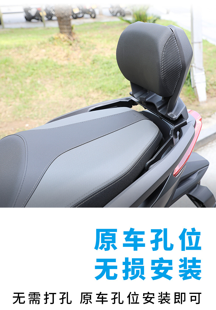 Motorcycle Backrest Suitable for Honda Forza Wingnss350 Motorcycle Rear Aluminum Alloy Anti-Fall Rear Seat