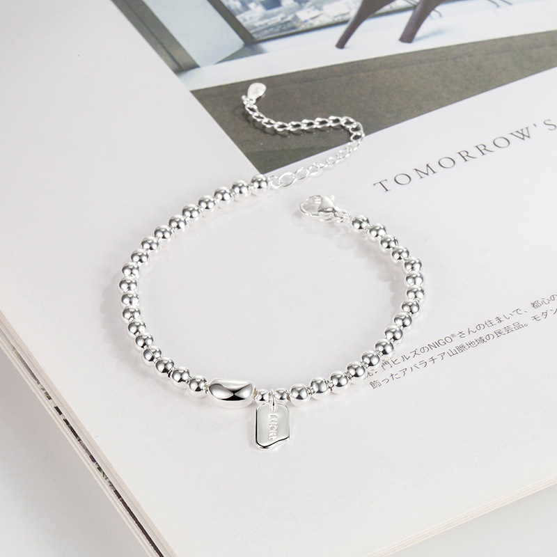 Sweet and Cool Lucky Doudou Bracelet for Women, Niche Design with Letter Square Pendant, Best Friend's Same Style, 2022 New Model Sweet and Cool Lucky Doudou Bracelet for Women, Niche Design with Letter Square Pendant, Best Friend's Same Style, 2022 New Model