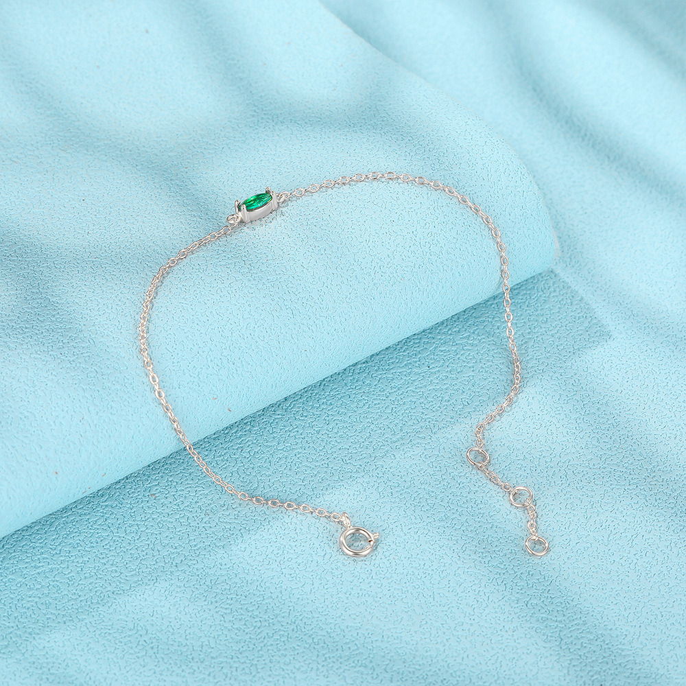 4g Weight Zircon Inlay Material Bracelets Classification 925 sterling silver Chain Material 1 Piece Quantity Daily Occasion 925 Sterling Silver Material Geometric Pattern Women's Gender Inlay Design Simple Style, Shiny Style 925 Sterling Silver Bracelets Simple Style Shiny 11