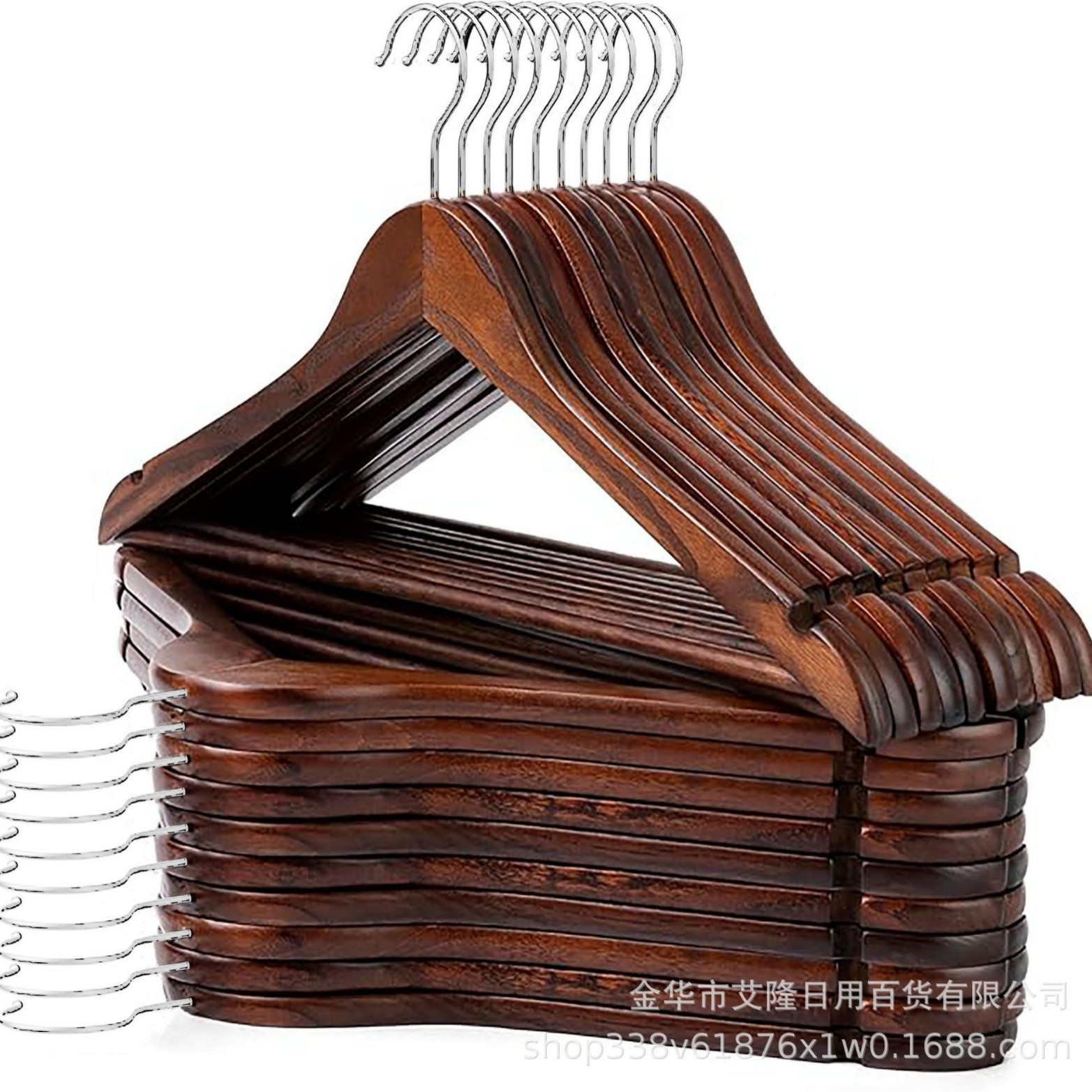 Perchas de madera maciza, trajes de madera, trajes, hoteles, colgantes de ropa transfronteriza, colgantes de ropa sin costuras, colgantes de madera para adultos al por mayor