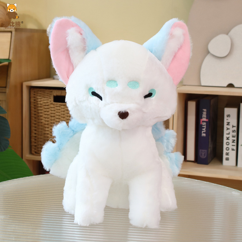 Oso Bobbi creativo de nueve colas Fox suave muñeca de peluche de juguete Shanhai Sutra Fox muñeca grande transfronteriza de la máquina de agarre de la muñeca