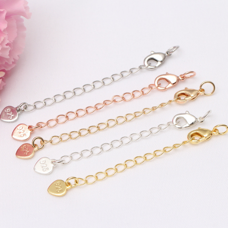 14/18K bag gold color necklace bracelet clasp lobster clasp with water drop tail chain extension chain diy jewelry accessories