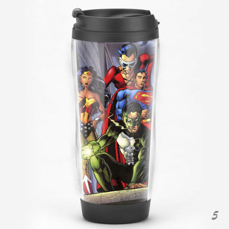 Meiman Gift Justice League Copas de agua de doble capa con souvenirs de acero inoxidable