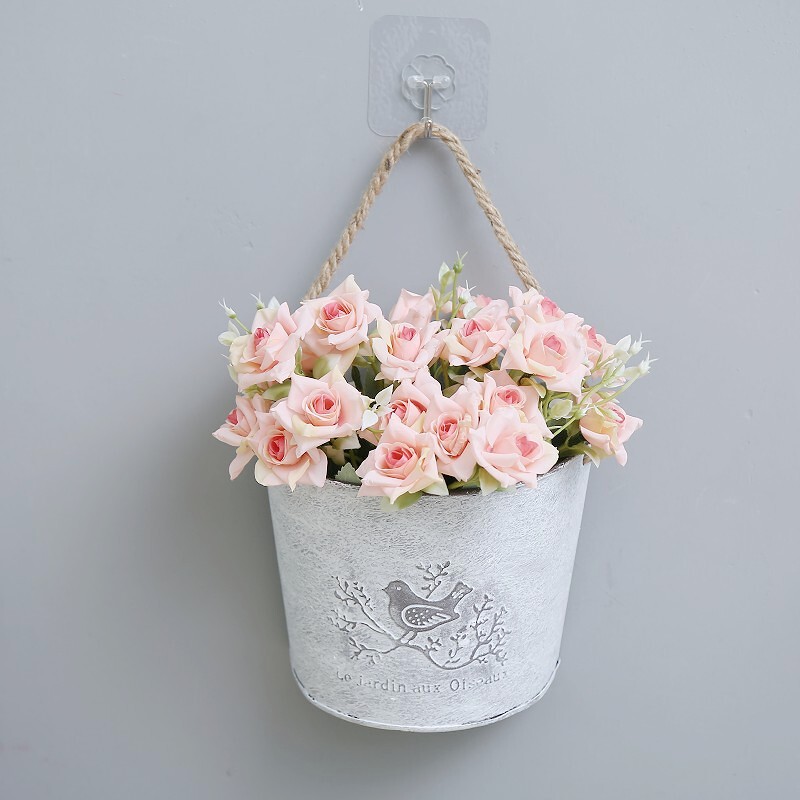 American Pastoral Iron Wall Hanging Flower Pot Vintage Wall Flower Basket Hanging Basket Flower Basket Wall Hanging Decorative Tin Flower Pot American Pastoral Iron Wall Hanging Flower Pot Vintage Wall Flower Basket Hanging Basket Flower Basket Wall Hanging Decorative Tin Flower Pot