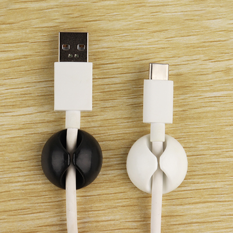 円形理線器データ線収納整理事務デスクトップ整理電線バックル線固定器|undefined