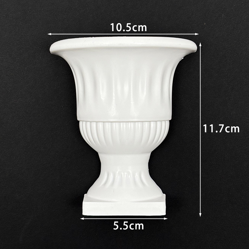 Medias paredes floreceras DIY flores eternas medio jarrón medio tablero de arte artesanal medio jarrón pintado a mano