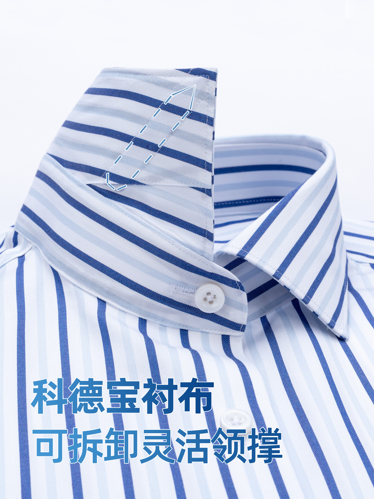Camisas azules anchas de manga corta para hombres 200DP verano de algodón de alta gama camisa formal de negocios para hombres