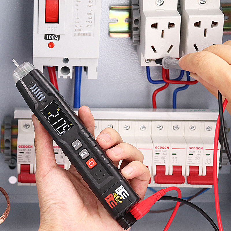 华博工厂HT122笔式万用表小型便携式高精度表防烧智能测电笔