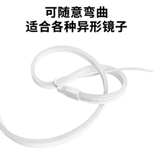 ♔ Led Mirror Headlight Makeup Mirror Fill Light with USB Interface Soft Luminous Silicone Light Strip Bedside Lamp Background Light