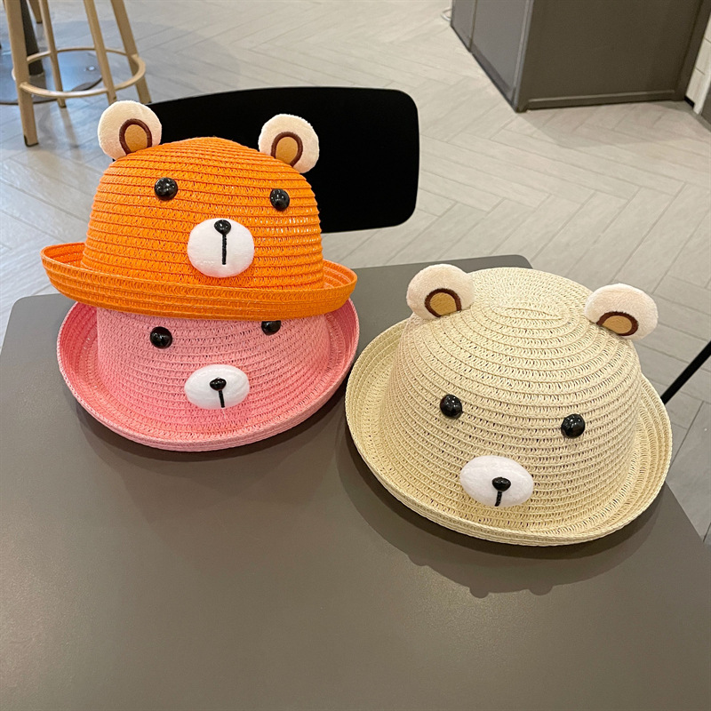 Kid's Cute Bear Bucket Hat display picture 2
