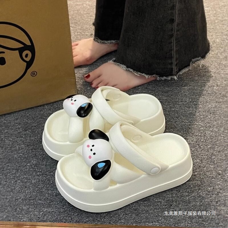 Internet Celebrity Super Popular Pacha Dog New Chinese Style Slippers for Women 2026 Model Eva Thick-Soled Beach Sandals with a Stepping-On-Clouds Feel