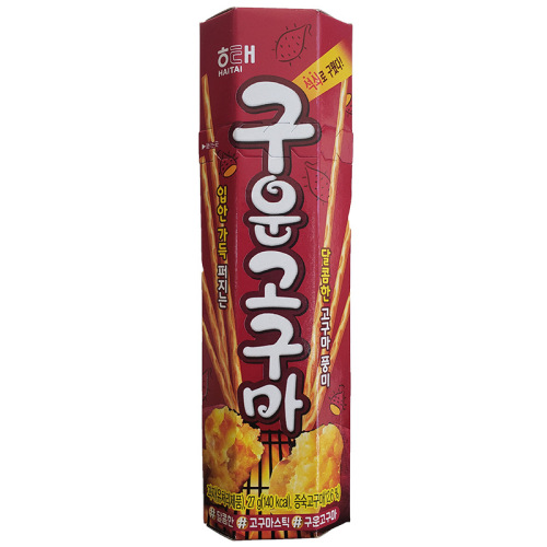 Korean imported Haitai baked sweet potato biscuits 27g boxed biscuits shelf life 12 months 30 boxes per box