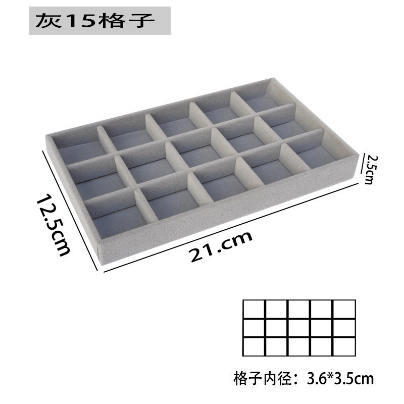 Muestra de joyería negra de alta calidad de tela de vello para ver paletas de joyería caja de almacenamiento collar de joyería anillo bandeja de visualización image 44