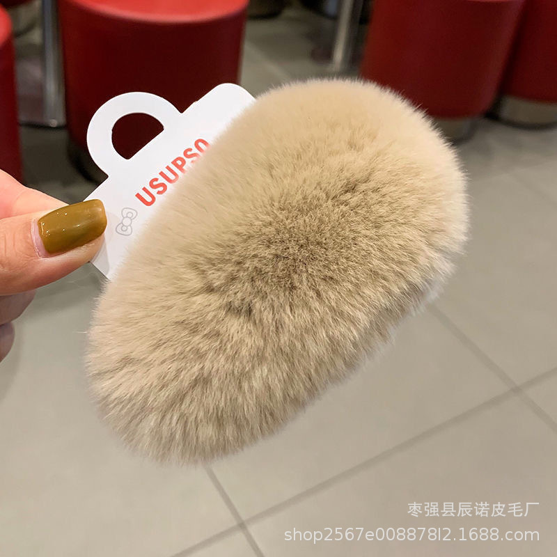 毛皮ヘアクリップ韓国インリアルレッキスウサギの毛かわいいぬいぐるみヘアクリップ毛皮 bb クリップインターネット有名人のヘアアクセサリー子供のヘアアクセサリー|undefined