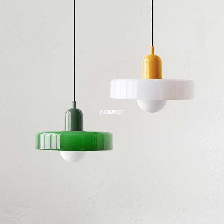 复古中古简约风餐厅吊灯北欧极简创意玻璃床头灯吧台餐桌饭厅灯