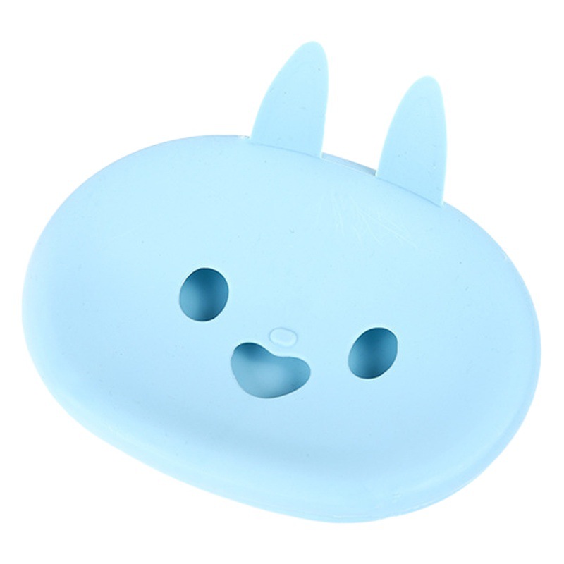 Caja de jabón de conejo de dibujos animados lindo drenaje dos jabón transpirable estante de doble capa creativa Hogar Niños niña Baño