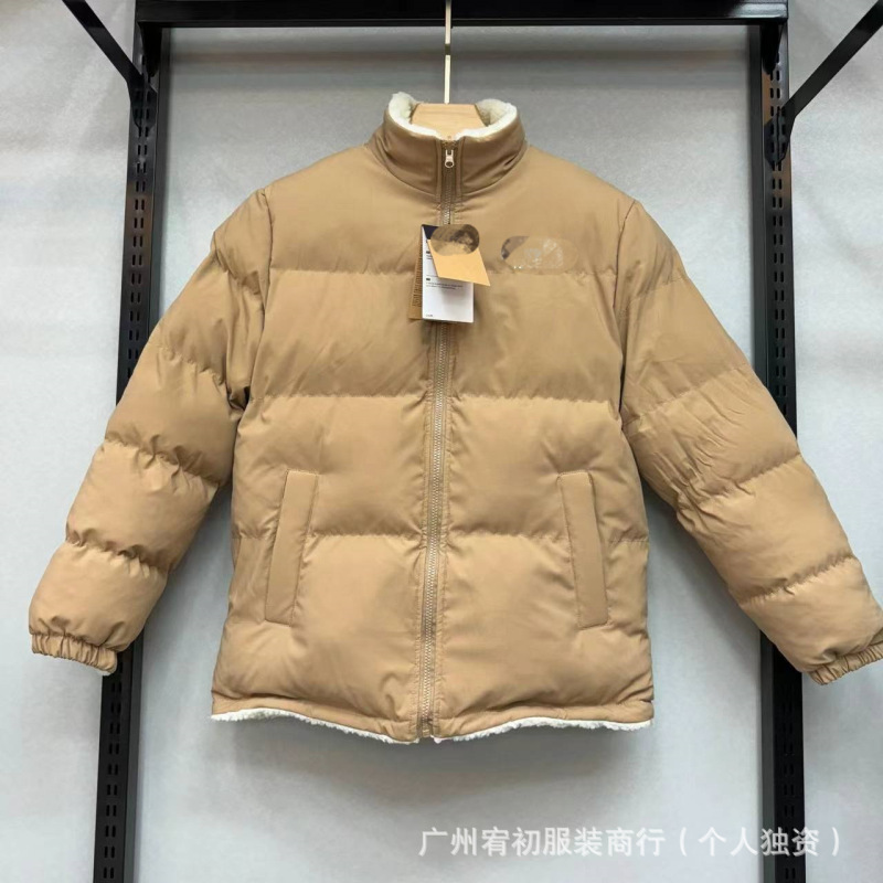 北脸双面穿羊羔毛外套冬季户外加厚保暖宽松立领棉衣男女休闲外套|undefined