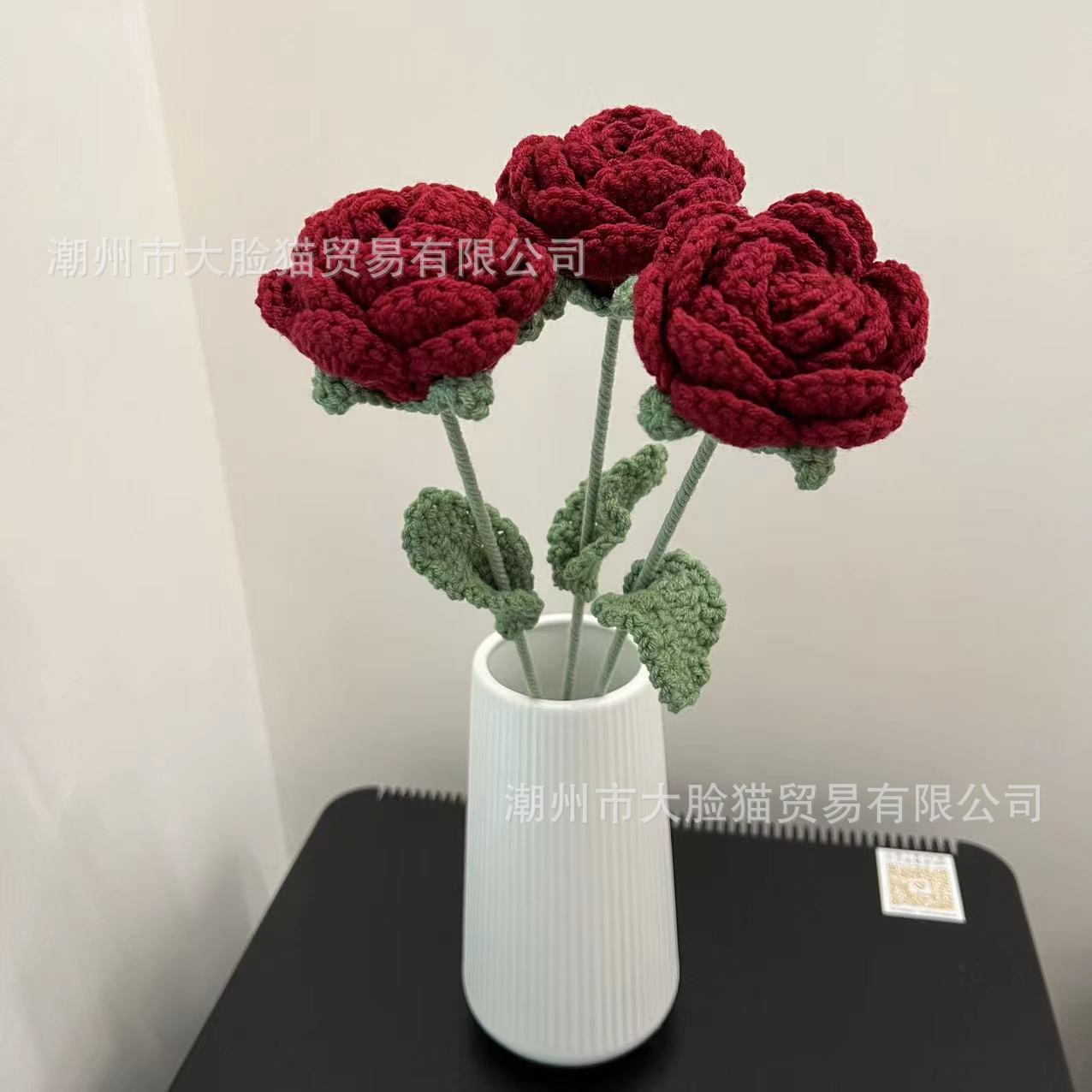 Flor artificial sala de estar decoración vino rojo rosa solo ramo de boda flor falsa decoración de flores secas decoración de arreglos florales de alta gama