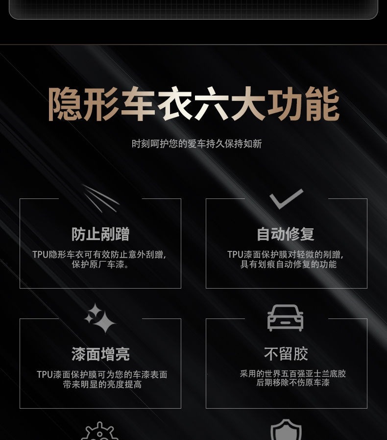 Gdppf Imported Tpu Invisible Car Film, Full Car Wrap, Anti-Scratch, High-Gloss Transparent Car Paint Protection Film