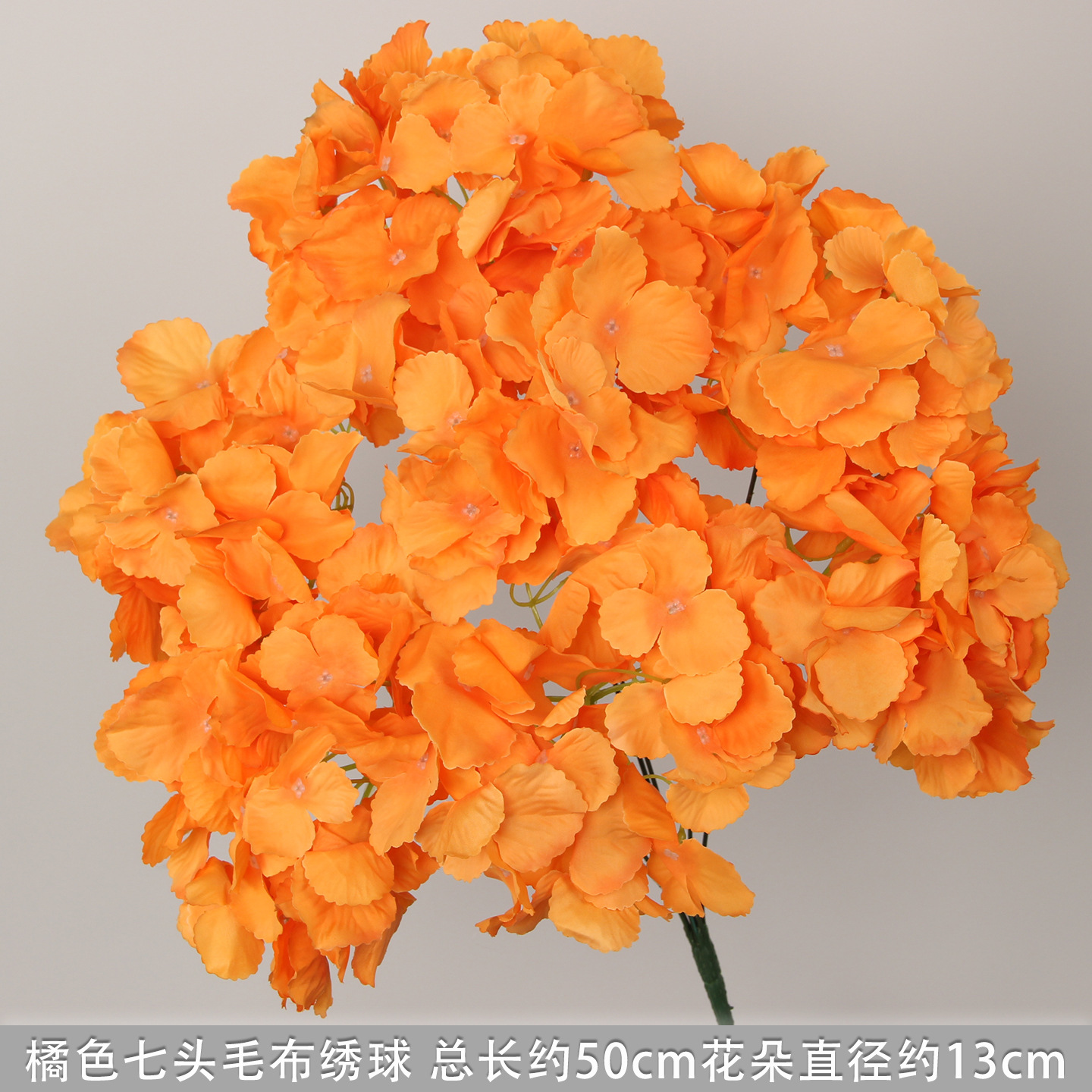 Flores de imitación naranja peonía naranja hortenida neblina orquídea flor flor de boda seda naranja
