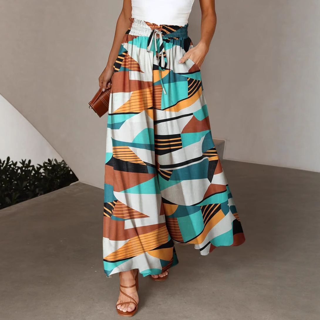 2025 European and American Spring and Summer Aliexpress Amazon Casual Wide-Leg Popular Loose Casual Fashion Pants for Women