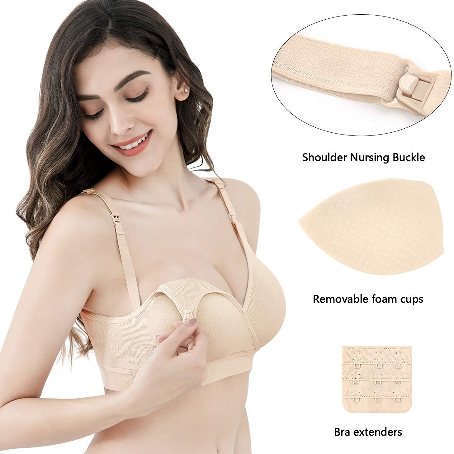 Maternidad enfermería sujetador ropa interior Cruz transpirable confinamiento enfermería sujetador inalámbrico deportes sujetador ropa interior al por mayor