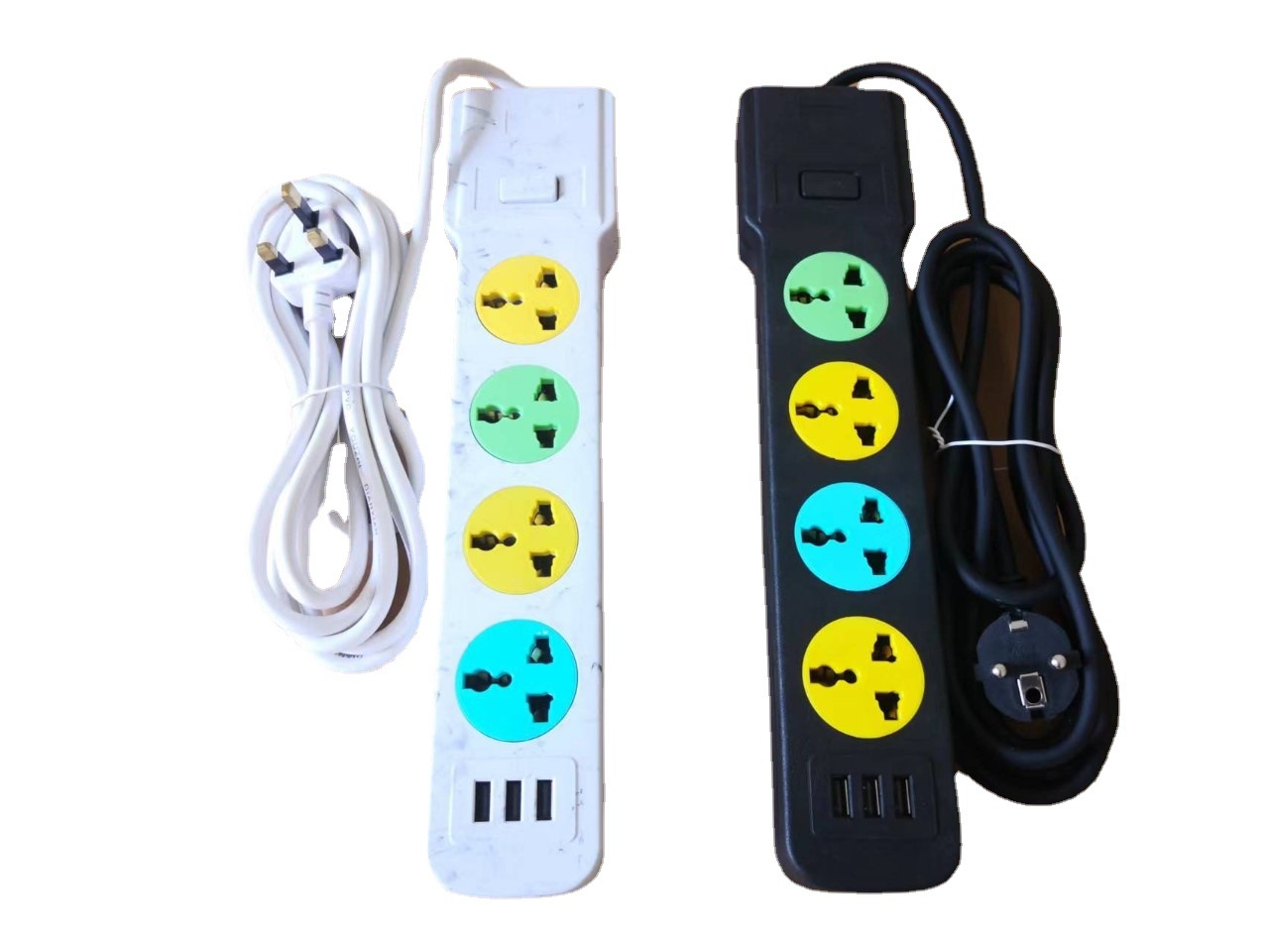 Enchufe de exportación de comercio exterior con USB hogar multi-funcional estándar británico estándar europeo fila enchufe poroso con interruptor socket Placa de cableado