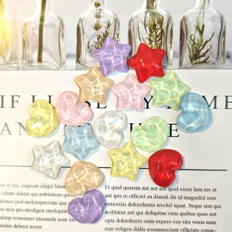 Асимметричная нашивка в форме сердца с эффектом водной ряби из смолы, аксессуары для декора чехлов для телефонов, DIY, кремовый клей.