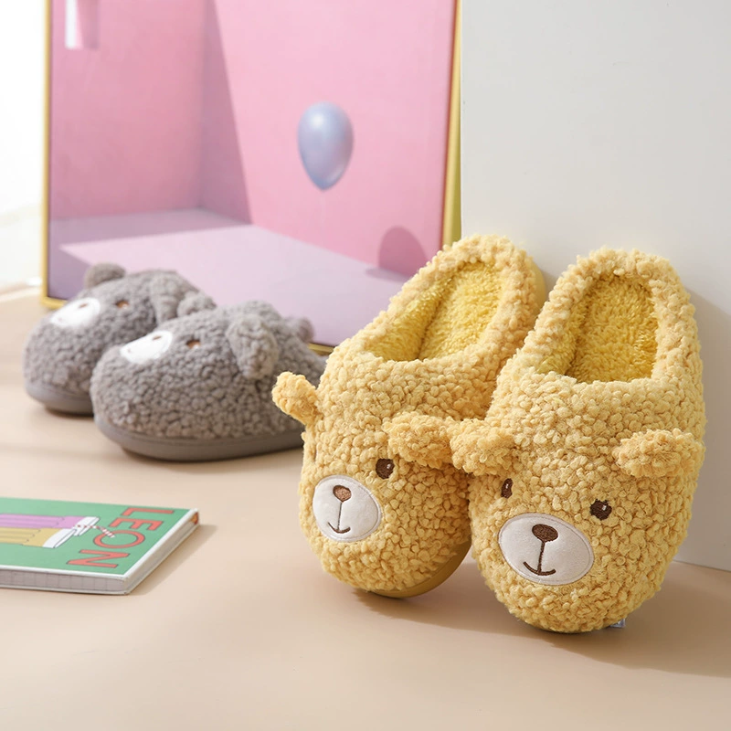 Хлопковые тапочки Женские осенне-зимние милые домашние хлопковые тапочки для пары Популярные в Интернете теплые шерстяные плюшевые Тапочки