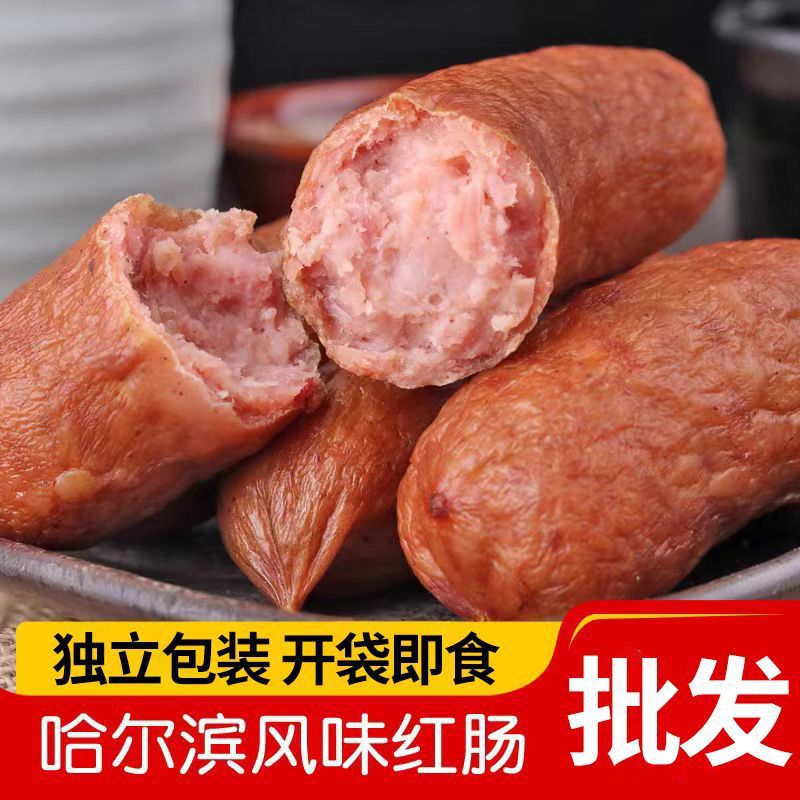 공장 직배송, 개별 포장, 개봉 후 바로 드실 수 있는 - [도매] 하얼빈 레드 소시지 [12개입]