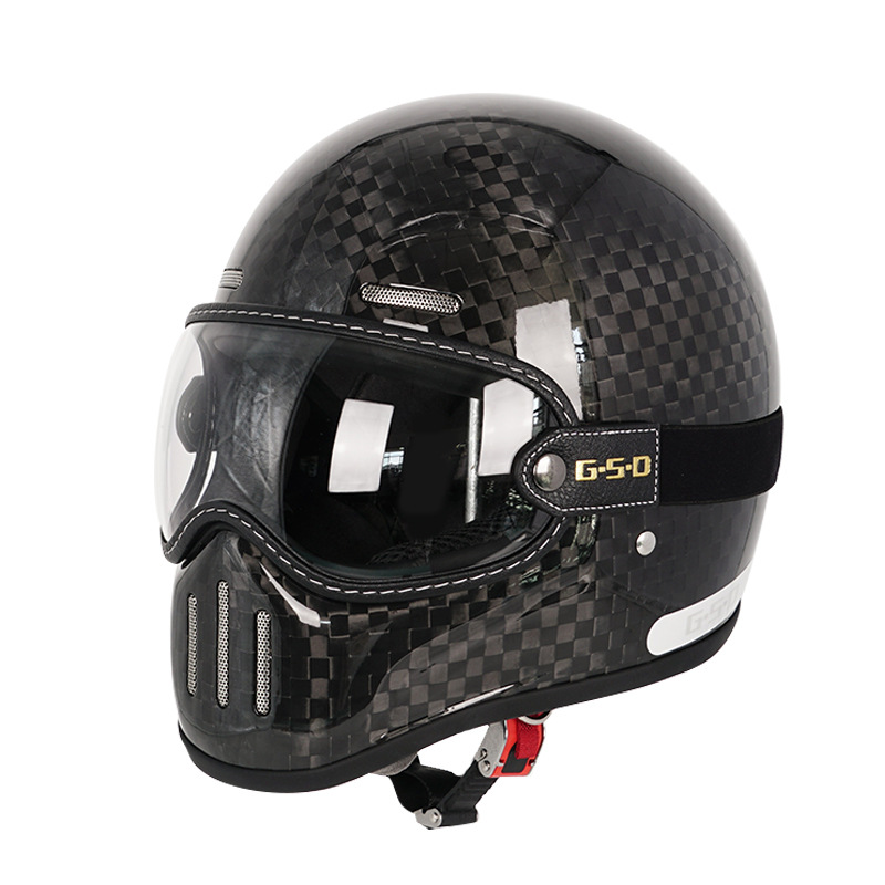Motosiklet kaskı (dəbilqə) – Motuoche Carbon Fiber Retro - 12k-transparent-visor-m55-56