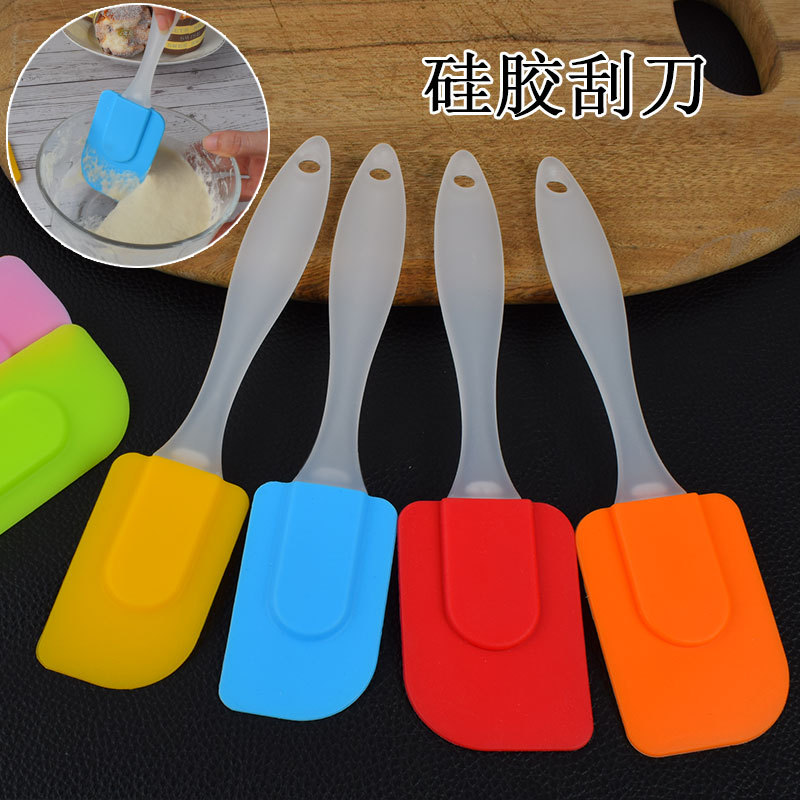 thickening Large Scrub Handle silica gel Scraper Butter Spatula cream Scraper Jam stir baking Cake Scraper