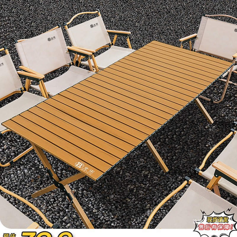 Outdoor Folding Table and Chairs, Egg Roll Table, Portable Picnic, Camping Style Table and Chairs, Stall Table Equipment and Supplies Complete Set