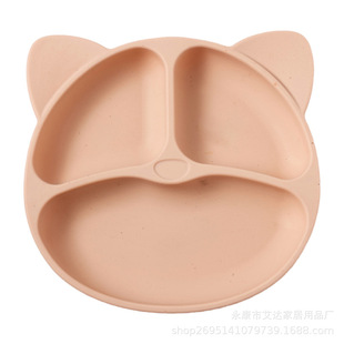 Silicone cartoon children's dinner plate, tableware for feeding for food, fall protection 5