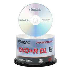 厂家批发DVD+R DL 光盘8速8.5GB单面双层 50片桶装空白游戏刻录盘