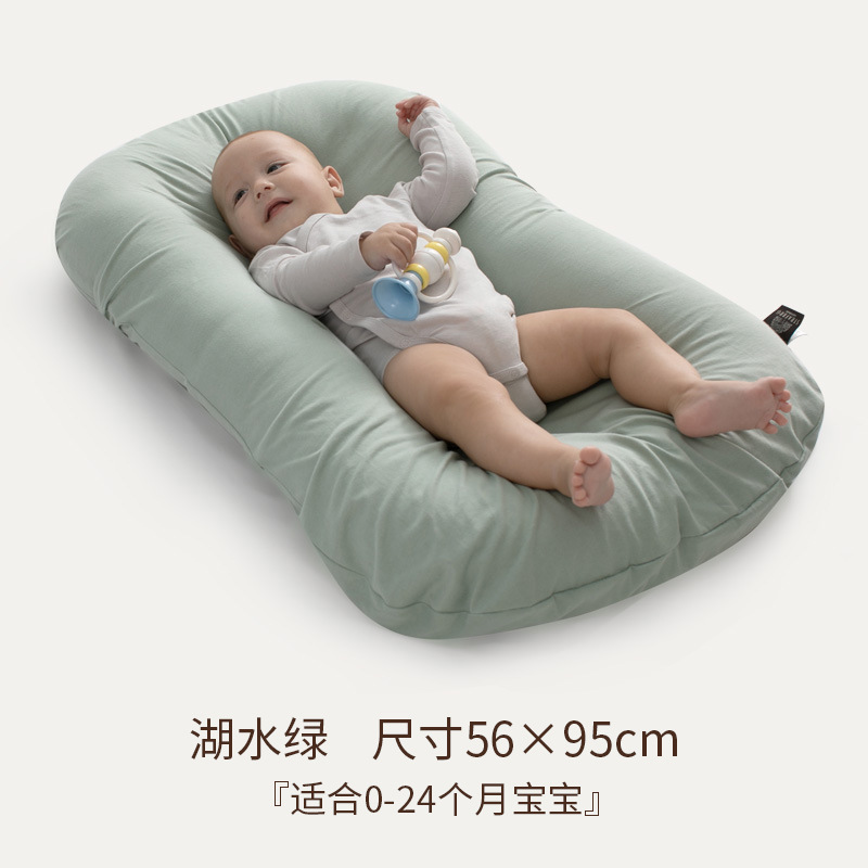 Comfortable bed within a bed, lake blue