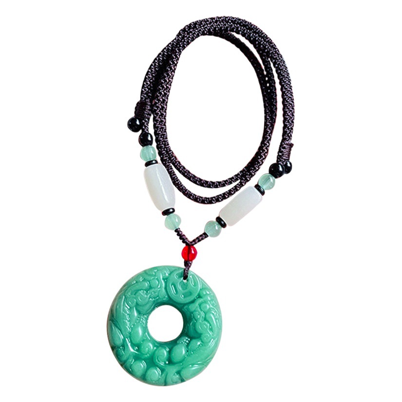 Double-Sided Carved Pixiu Pendant, Animal Year Fortune Necklace, Transfer Piqiu Men's and Women's Fashion Pendant, High-End Sweater Chain