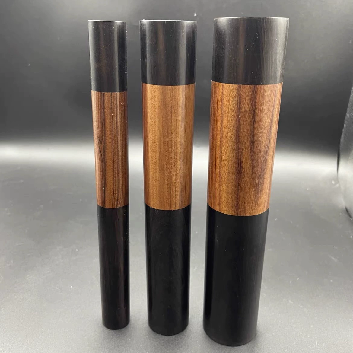 Оптовая продажа утолщенных трубок для благовоний из эбенового дерева, портативная новая влагостойкая трубка для хранения благовоний из цельного дерева
