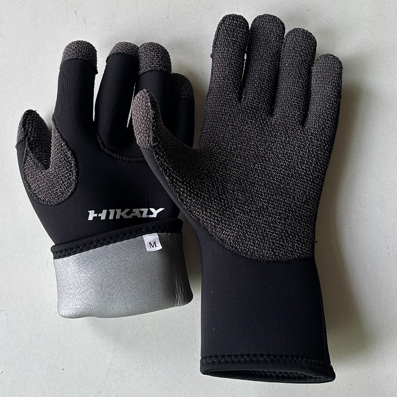 5mm Kevlar Gloves Diving Gloves Snorkeling Gloves Cut-resistant Wear-resistant Winter Swimming Gloves Super Elastic CR-coated Titanium Gloves