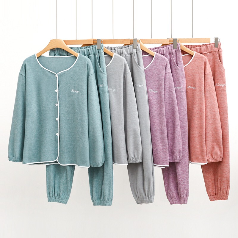Autumn and Winter new colorful flat velvet warm home suit thick loose embroidered cardigan casual pants two-piece set Autumn and Winter new colorful flat velvet warm home suit thick loose embroidered cardigan casual pants two-piece set